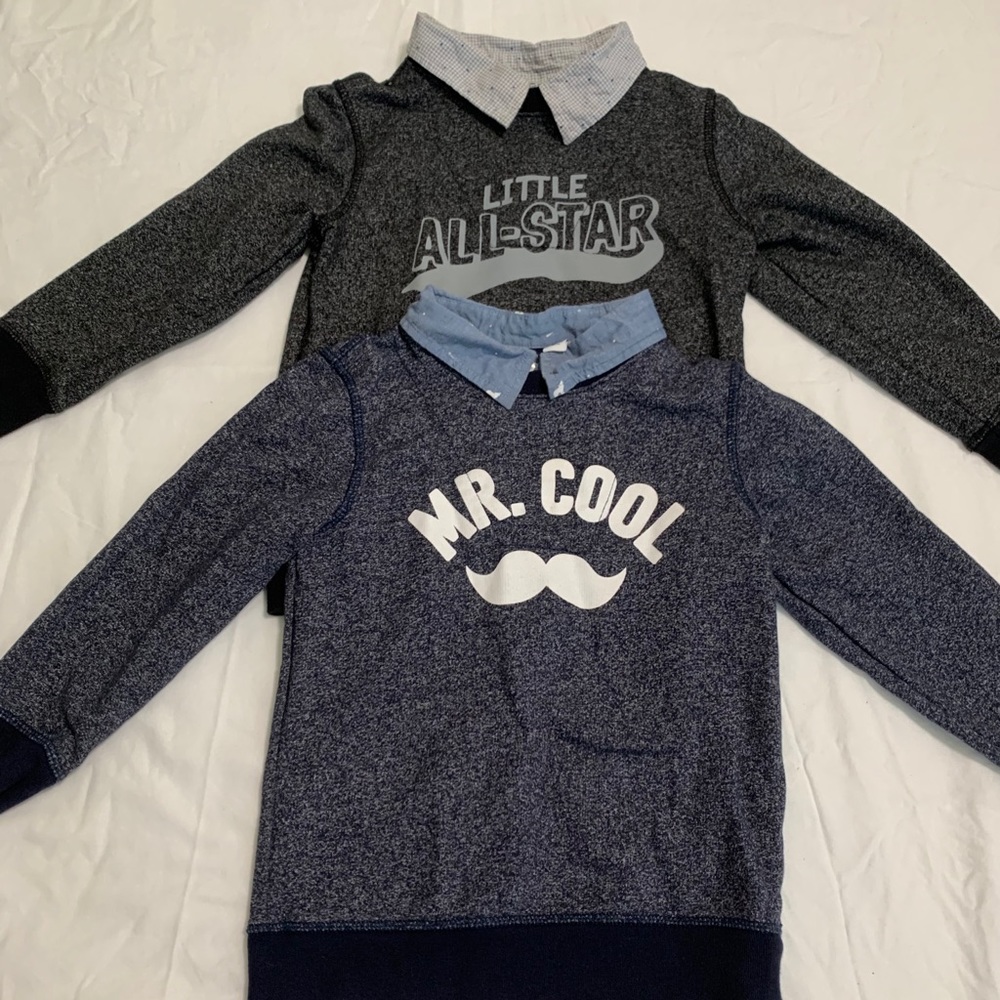 4t boys sweater with collar-2pack